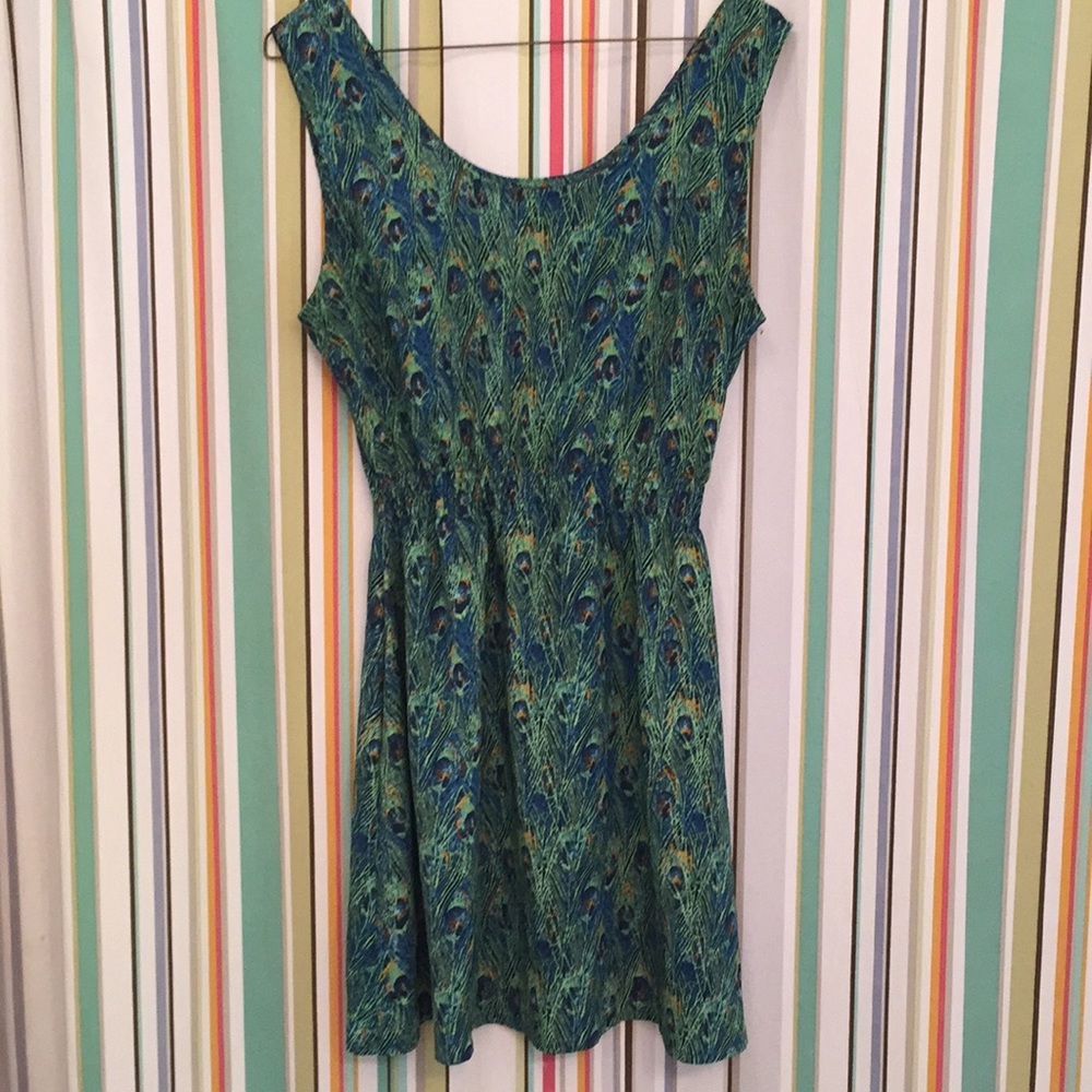 Peacock feather sundress